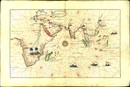 Nautische Portolankarte der östlichen Erdhalbkugel, in: Atlas universalis, Battista Agnese, Venedig, nach 1552