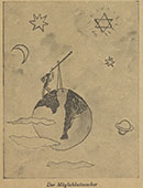 Der Möglichkeitssucher [Kinderzeichnung]. In: Kinderrundschau, Beilage der Jüdischen Rundschau. 30.10.1936, S. 3